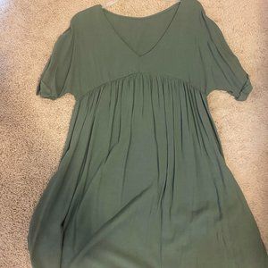 Green Short Sleeve Dress